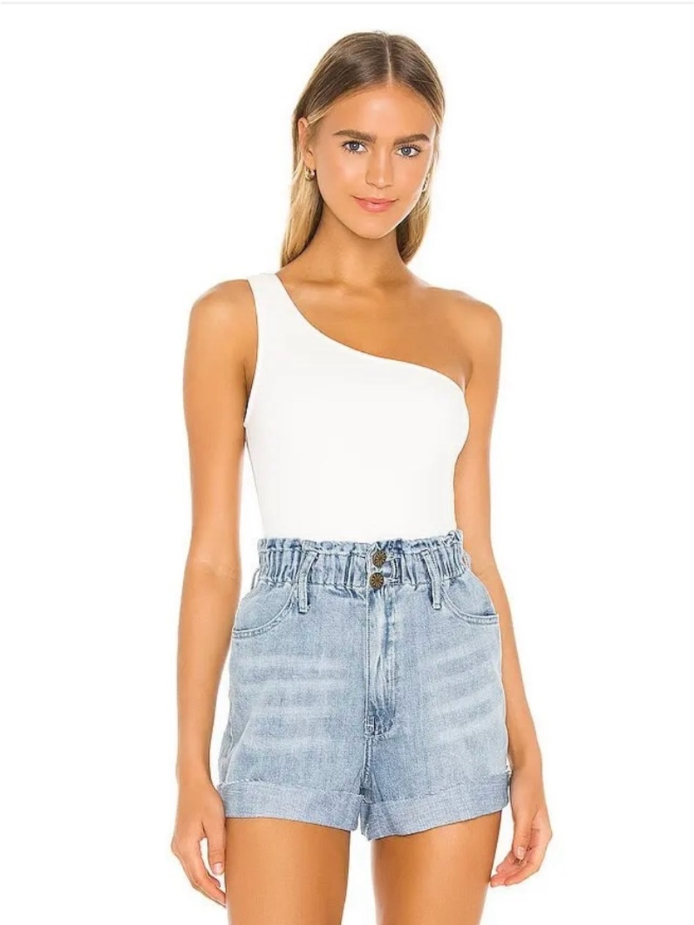 Show Me Your Mumu One-Shoulder Off-White Women's Bodysuit